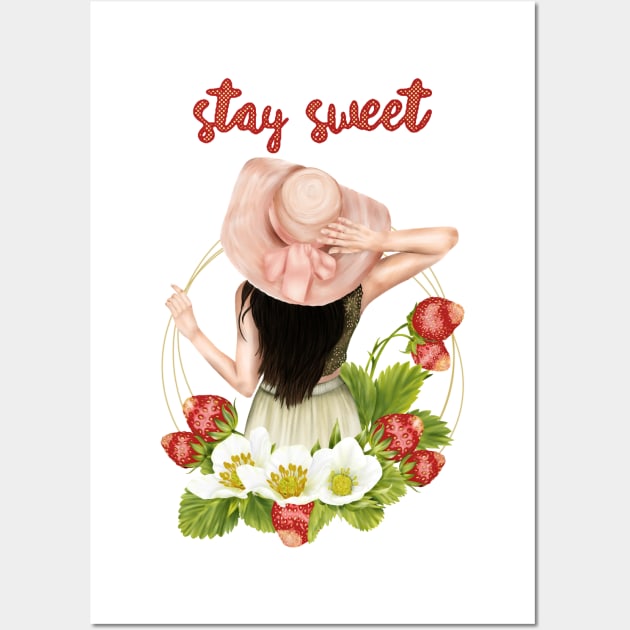 Strawberry girl Wall Art by ArtStyleAlice